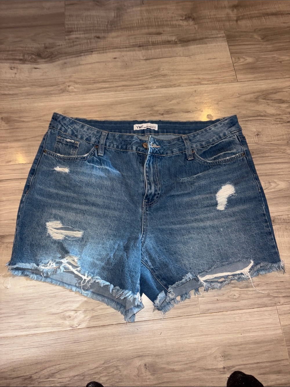 YMI Distressed Blue Denim Women’s Shorts -